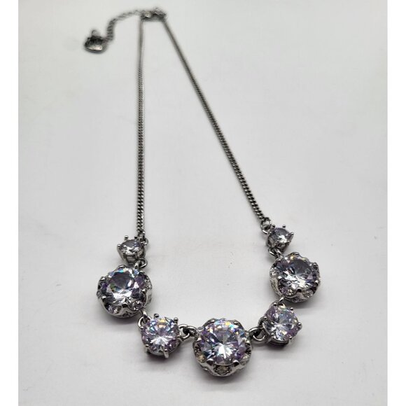 Betsey Johnson ALL THAT GLITTERS Cubic Zirconia Glass Statement Necklace - Picture 4 of 13